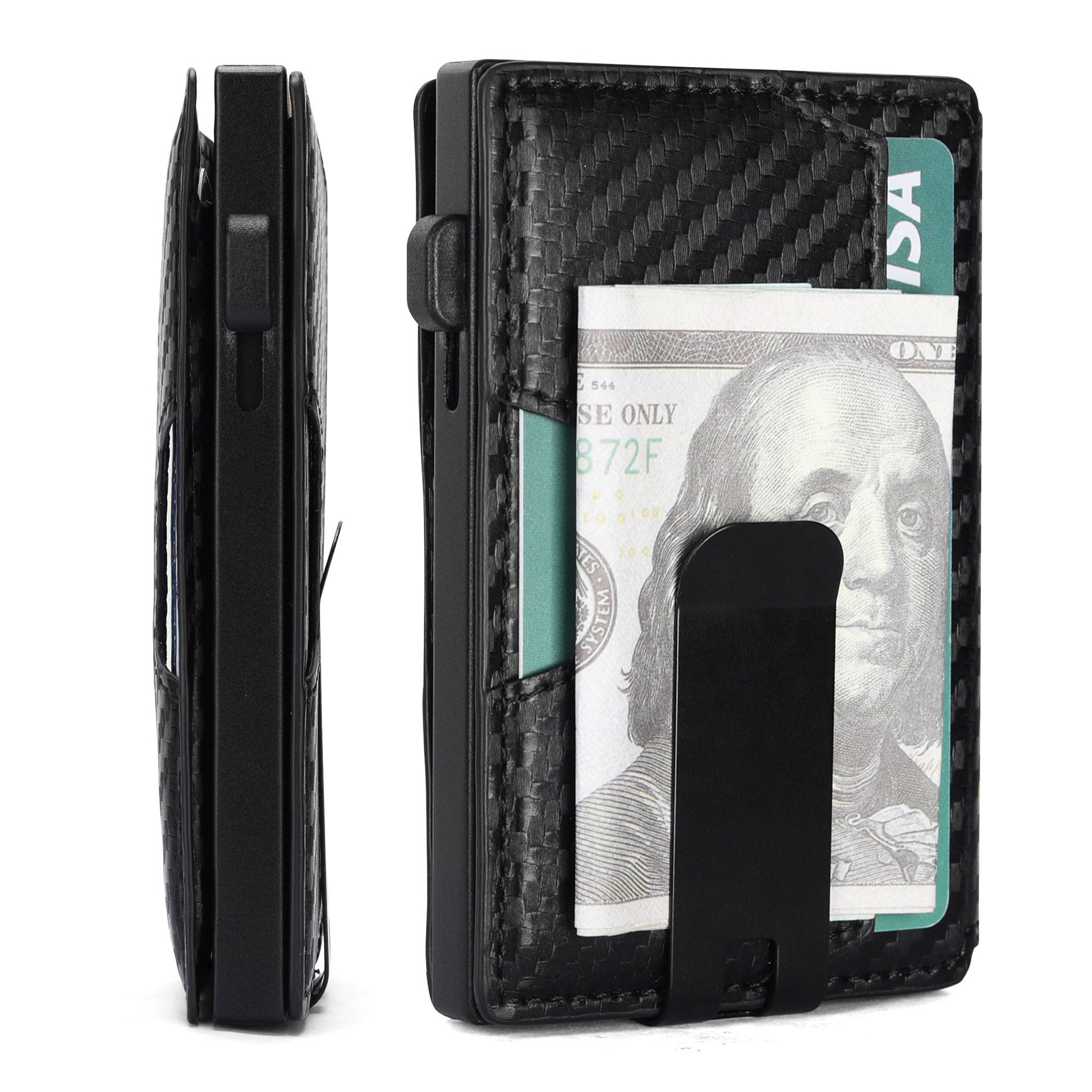 Amazon's new bi-fold multi-function credit card wallet RFID anti-theft swipe business multi-function men's wallet