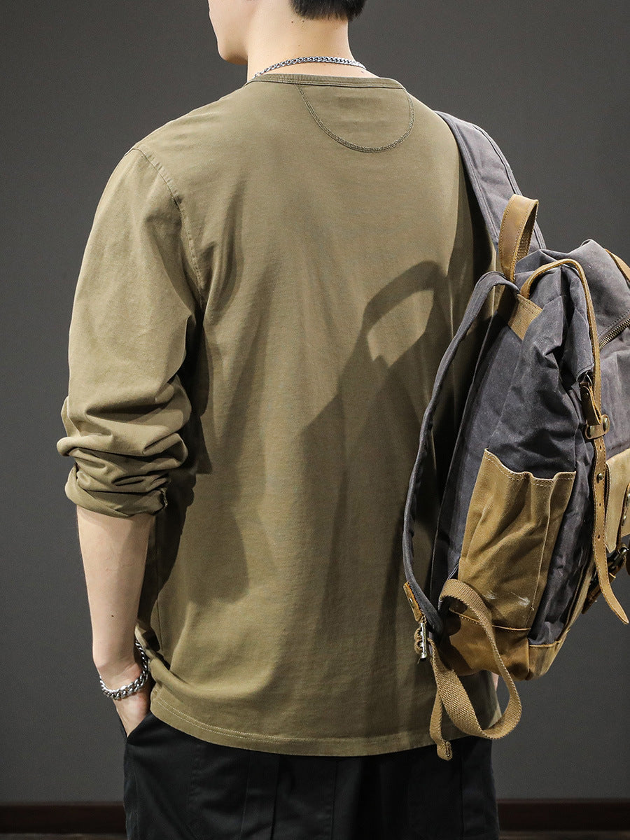 Men's Henley Long Sleeve T-Shirt