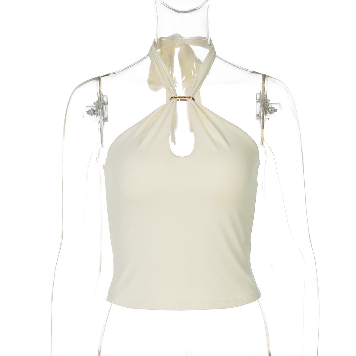 Elegant Keyhole Halter Top.