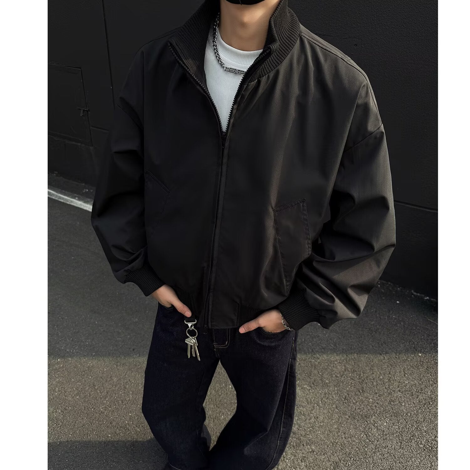 Men's Premium Stand-Collar Bomber Jacket