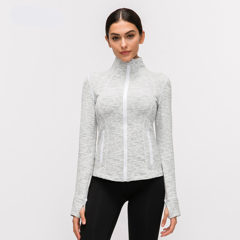 Slim-Fit Stand Collar Sports Jacket