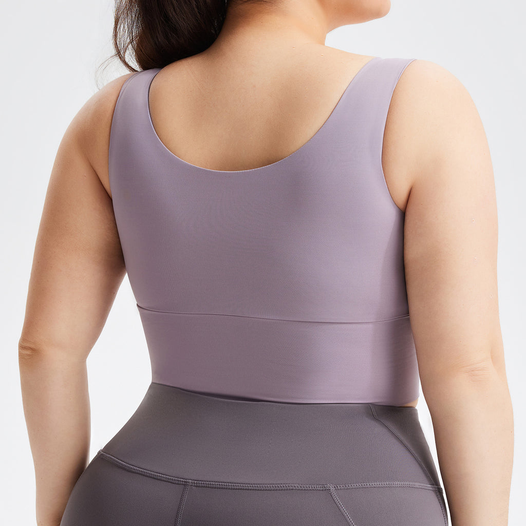 Plus-Size Zip-Front Sports Bra