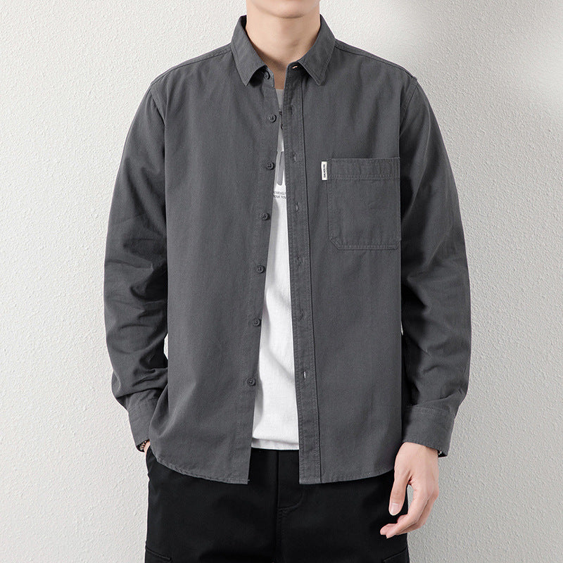 New Men's Loose Casual Cargo Shirt Jacket