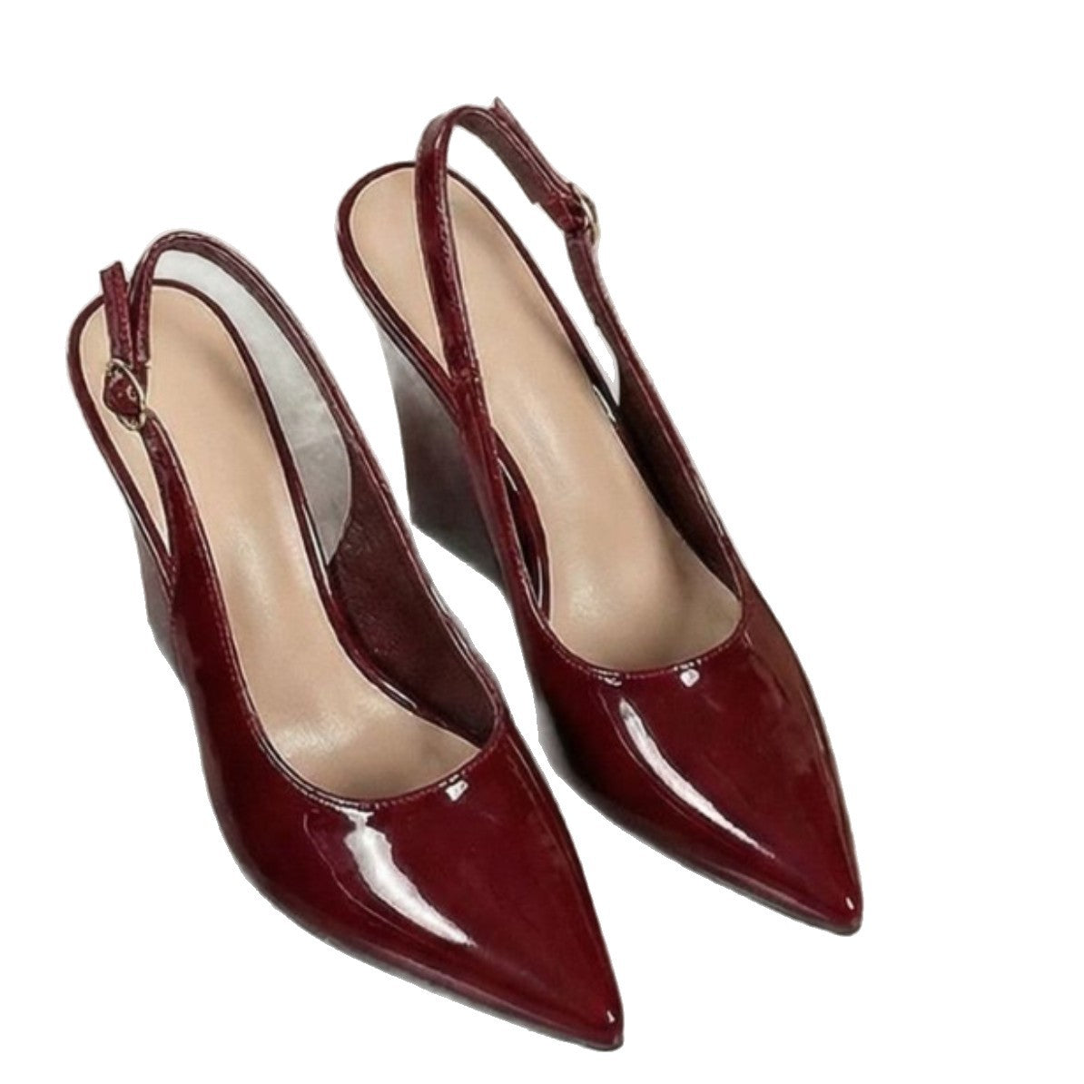Pointed-Toe Wedge Heels