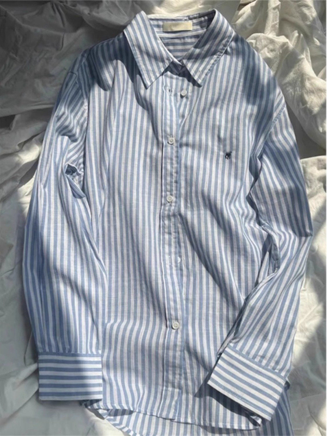 Striped Button-Up Shirt