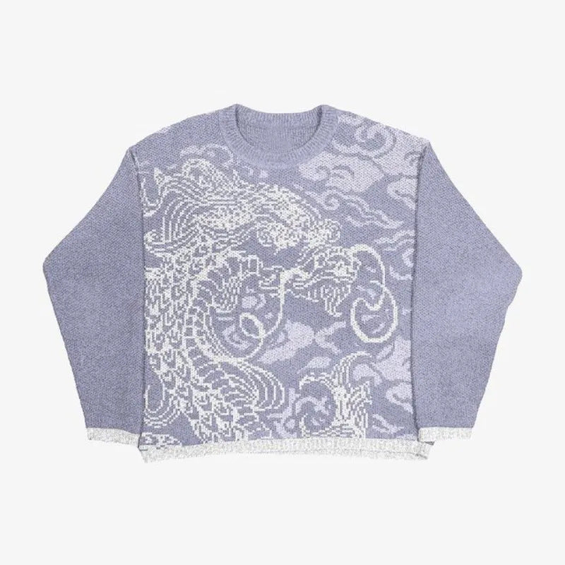 Graphic Oversized Knit Sweater