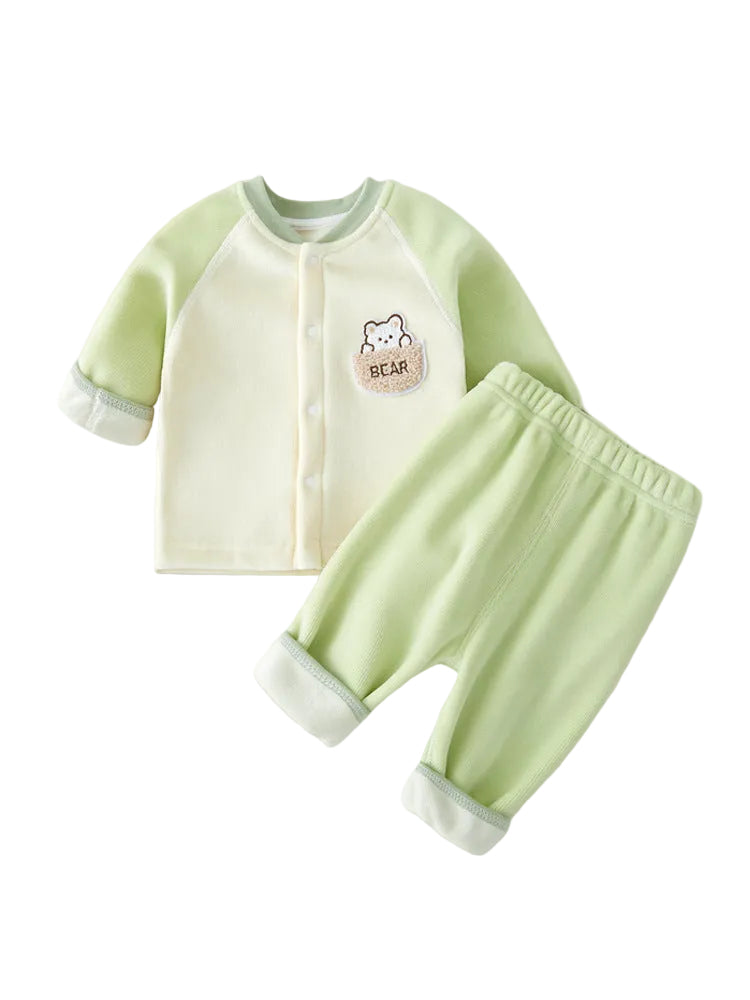 Thick Baby Cardigan Thermal Set