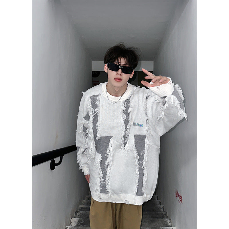 Distressed Knit Sweater