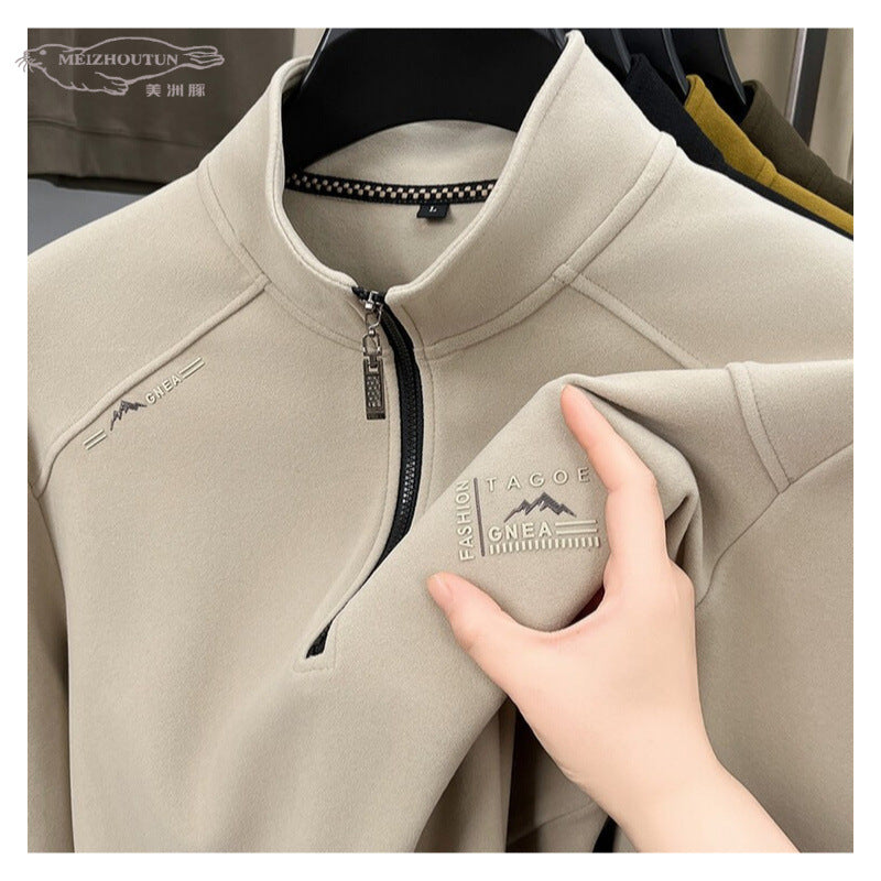 Fleece Stand-Collar Pullover