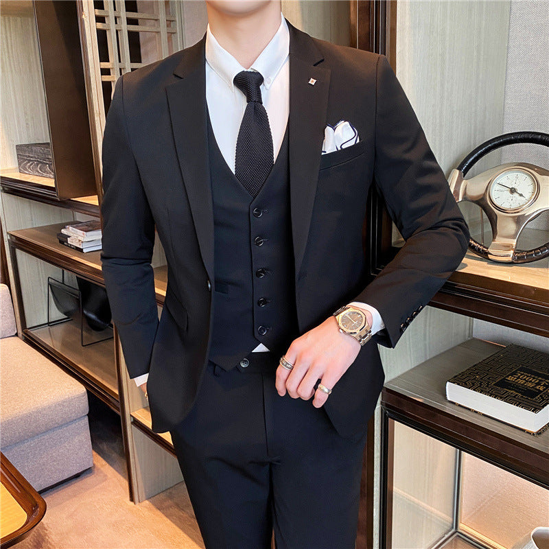 Modern Slim-Fit Three-Piece Suit