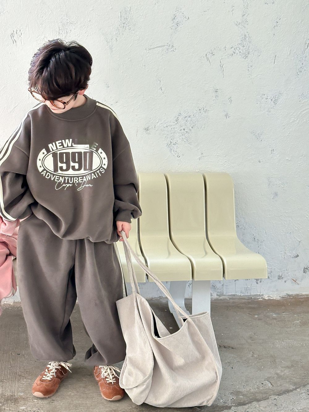 Kids' Letter Fleece Two-Piece Set