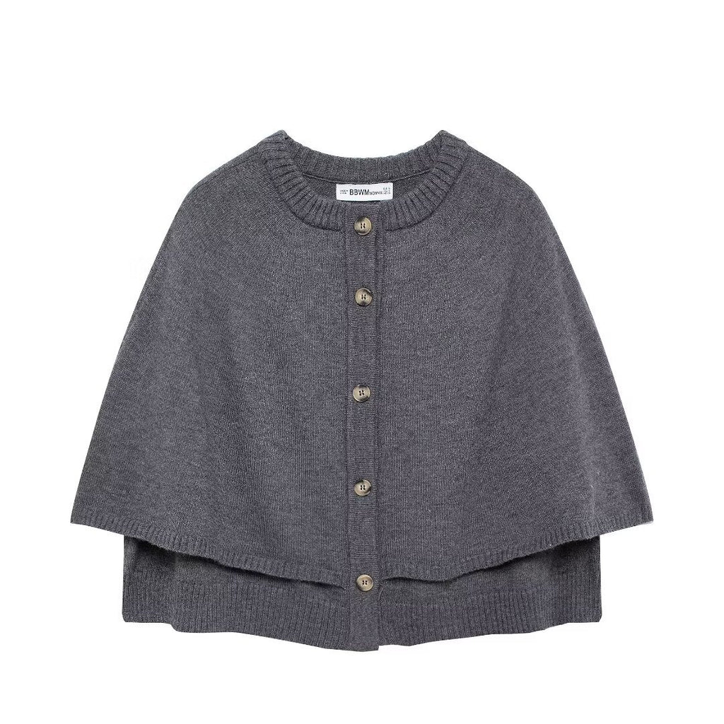 Women's Cropped Knit Shawl Cardigan