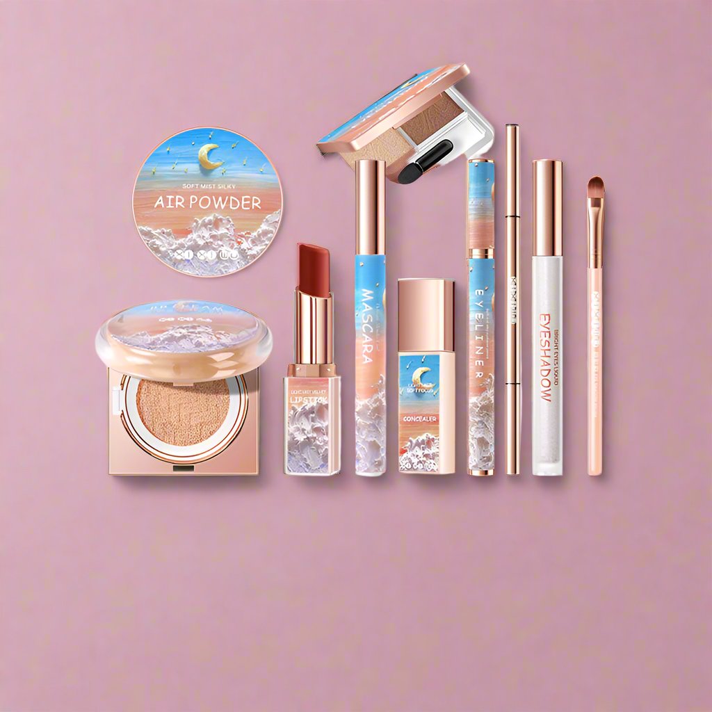 Flowers and Four Seasons Gift Box, Makeup Set, 10-Piece Set, Beauty Gifts, Good Things, Cosmetics, Full Set, Student Party, and a Complete Set