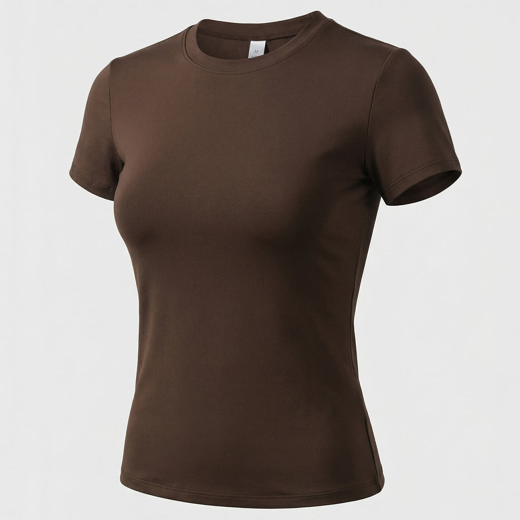 Slim-Fit Short-Sleeve Yoga Top