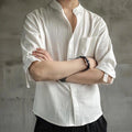 Men's Loose Fit Casual Linen-Cotton Shirt