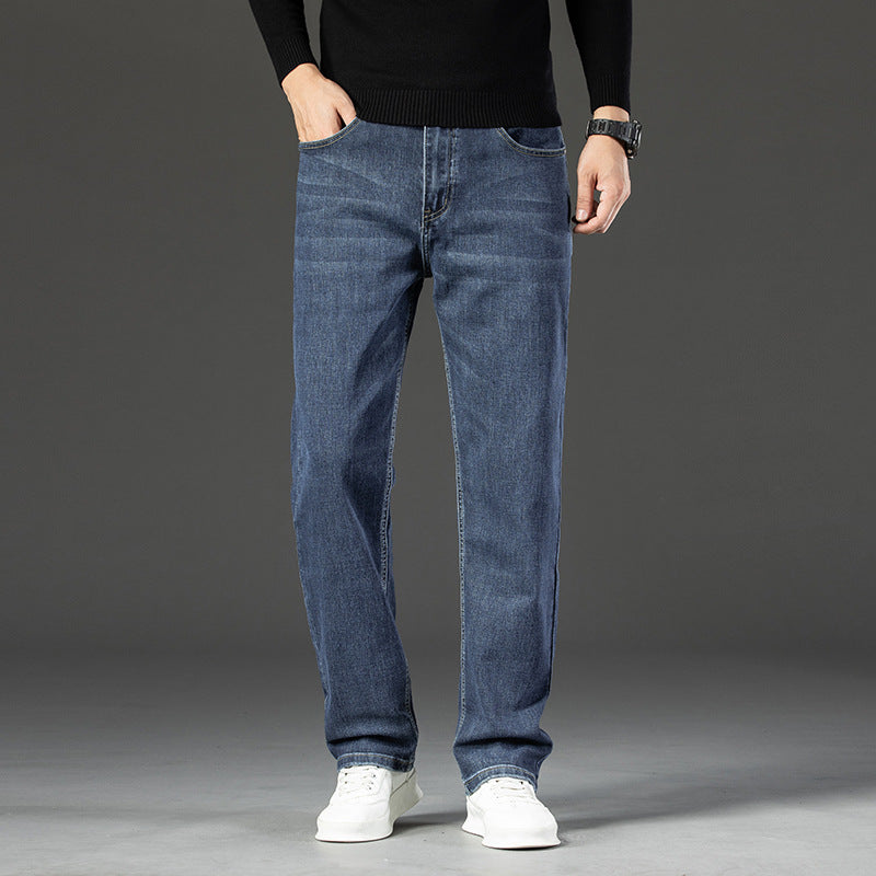 Men's Fleece-Lined Straight-Leg Jeans