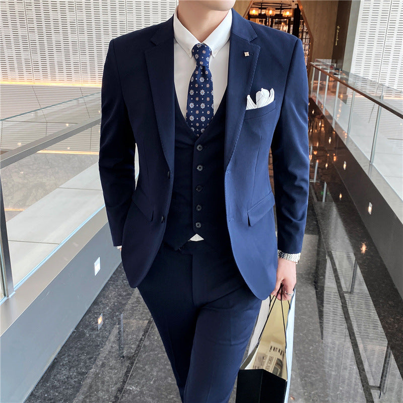 Modern Slim-Fit Three-Piece Suit