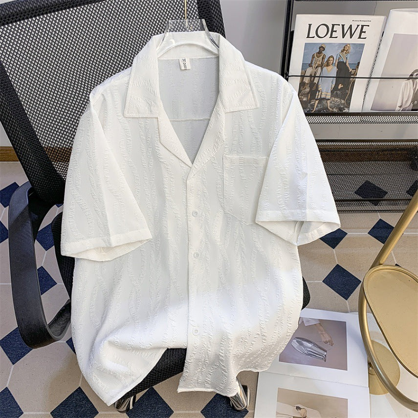 Texture Wave Cuban Shirt