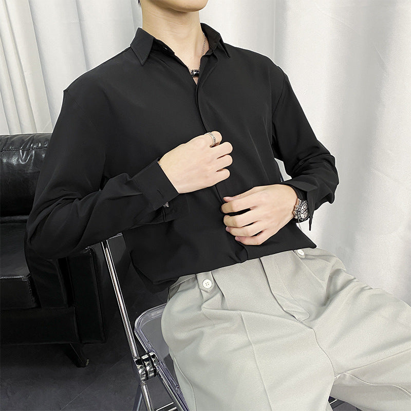 Minimalist Business Casual Long-Sleeve Shirt