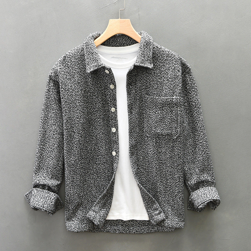 Textured Bouclé Overshirt