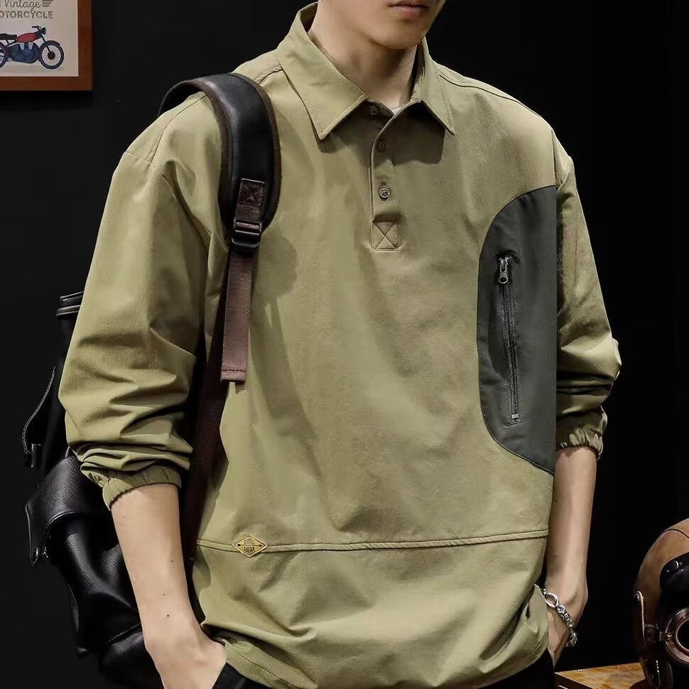 Utility Patch Polo Pullover