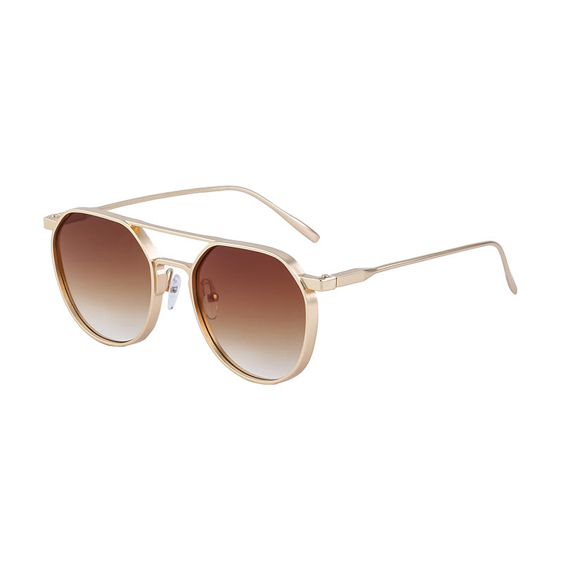 Aviator-Style Retro Metal Sunglasses