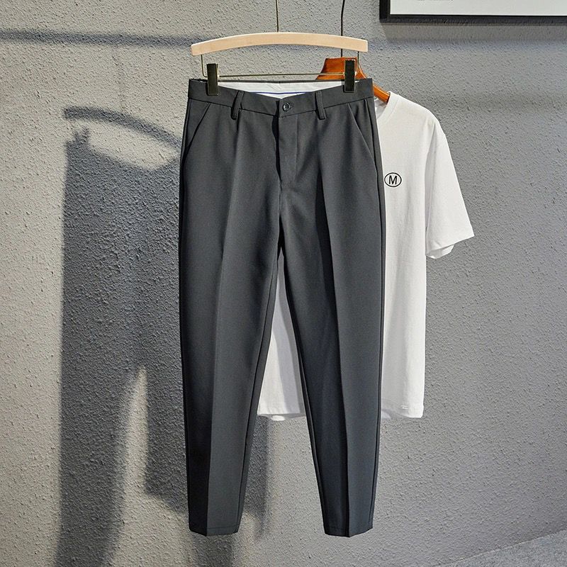 Modern Slim-Fit Drape Trousers