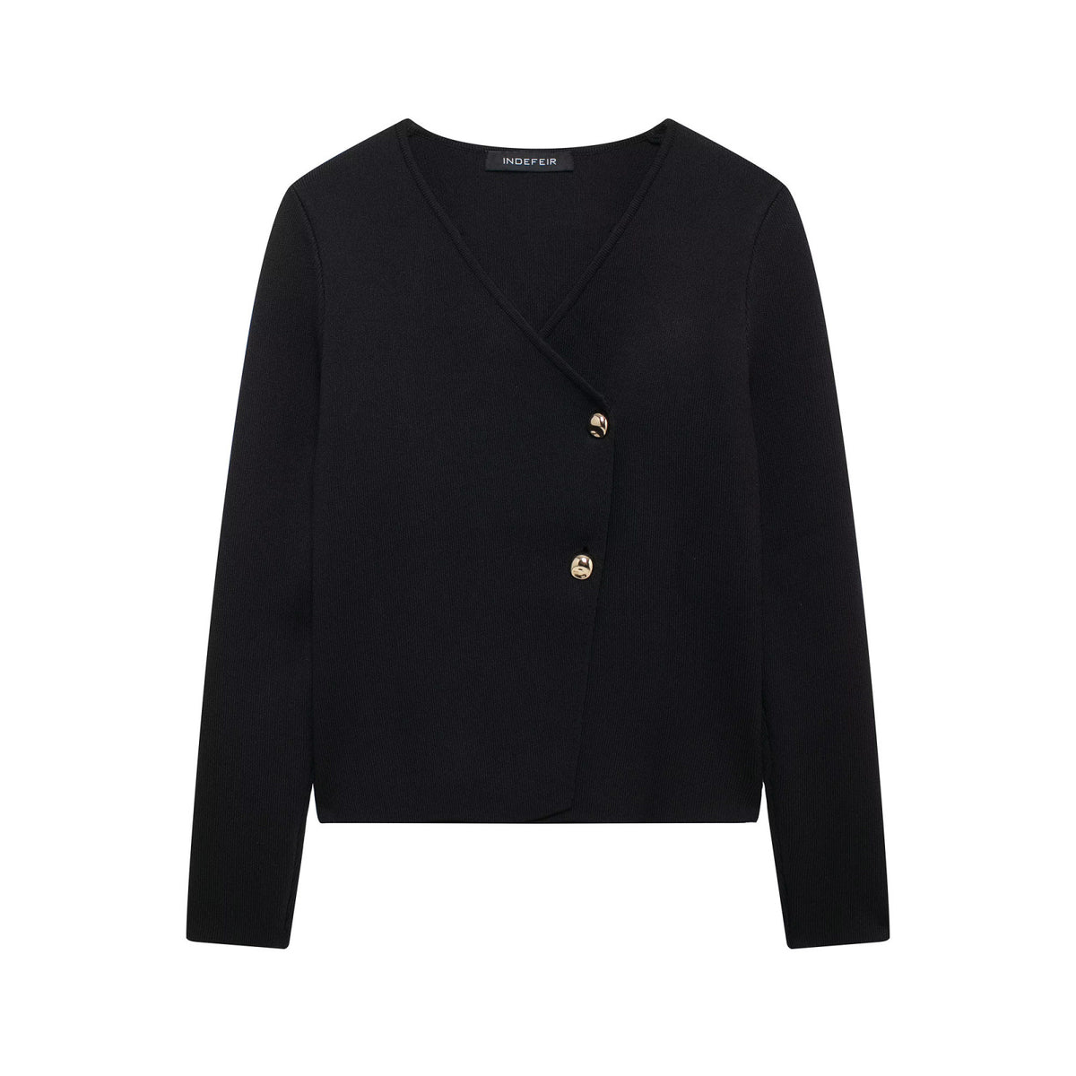 Women's Asymmetric Button Knit Cardigan