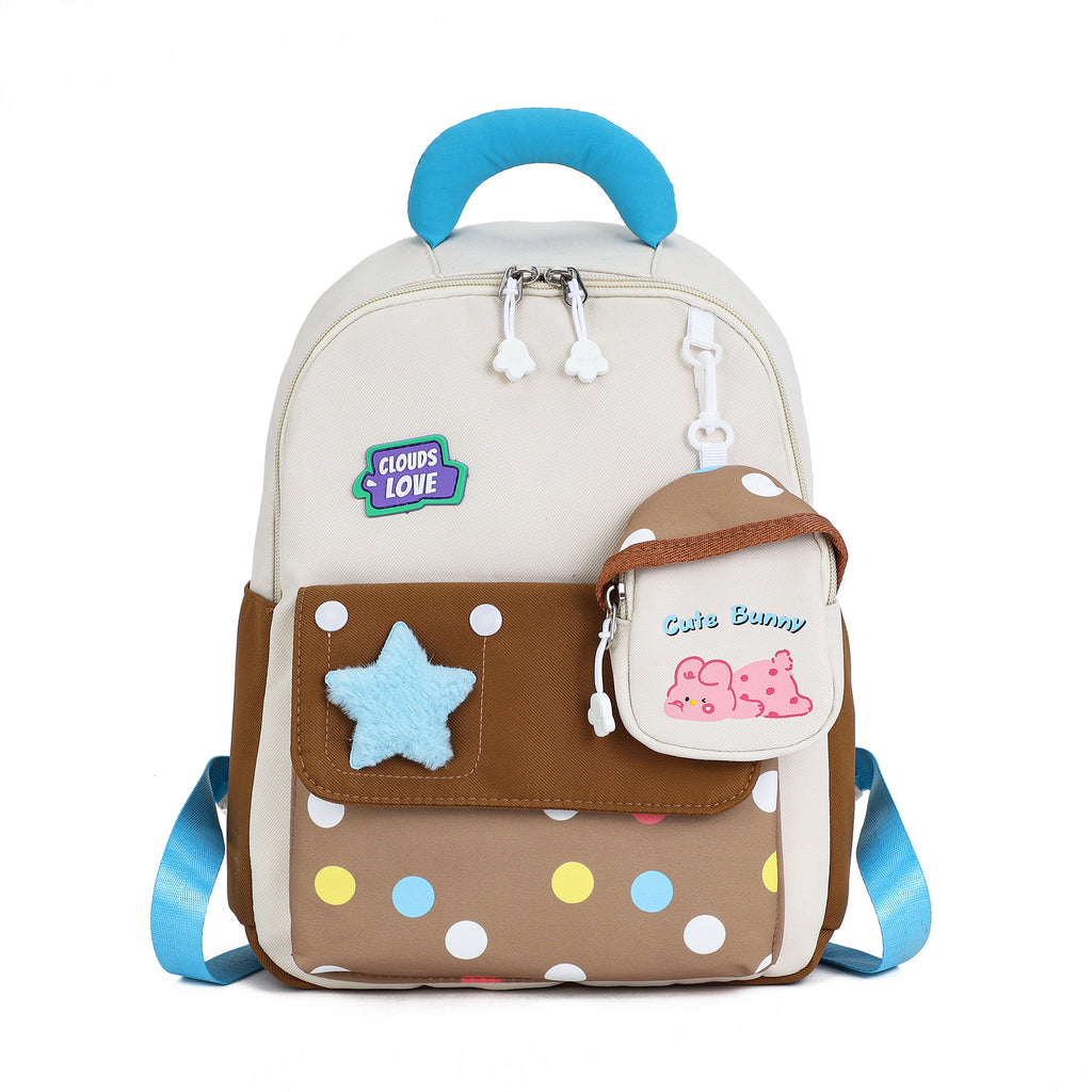 Playful Dot Pattern Backpack With Mini Pouch  ages 3-5