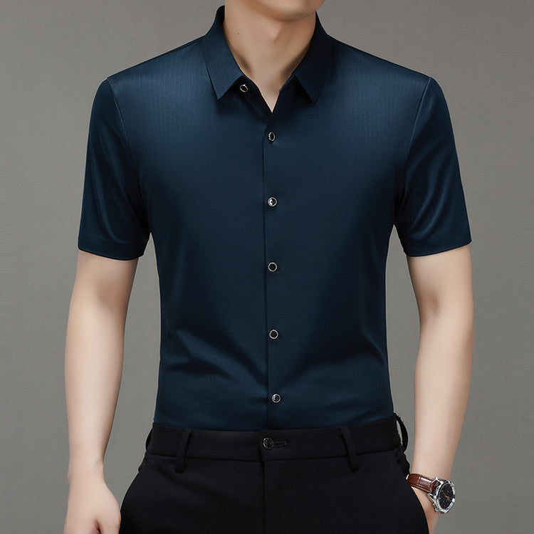 Mulberry Silk Herringbone Shirt