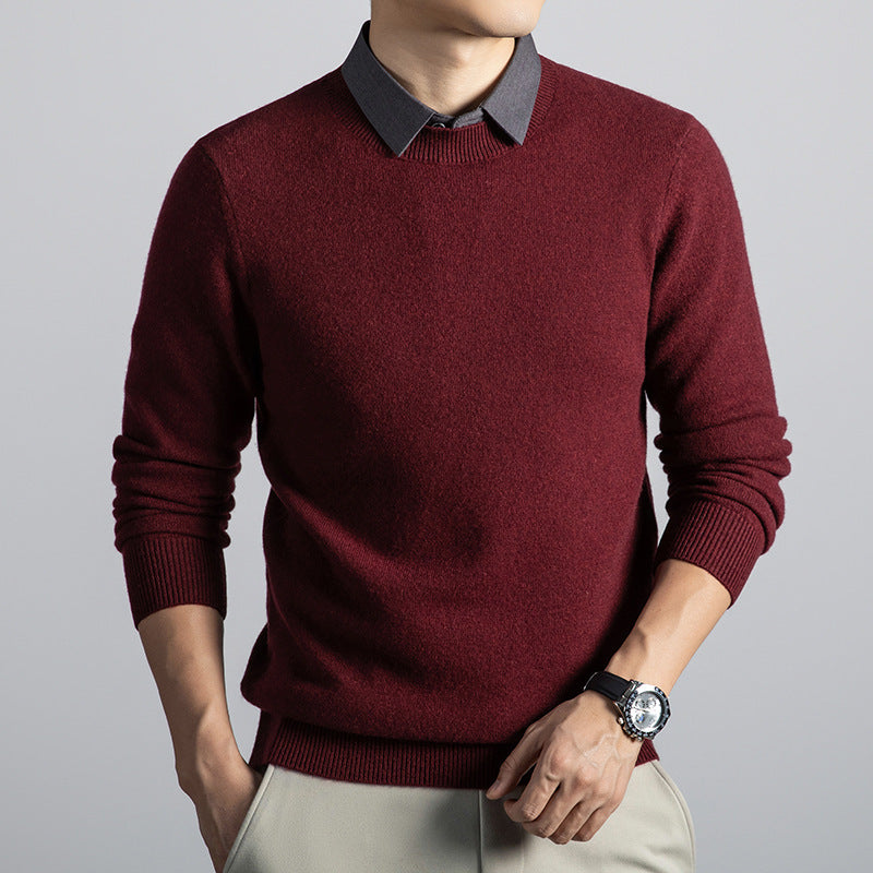 Men’s Faux-Layered Wool Knit