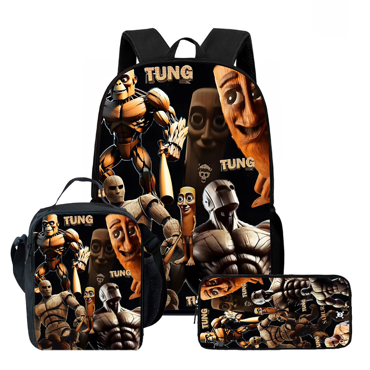 Viral brainrot Backpack Set