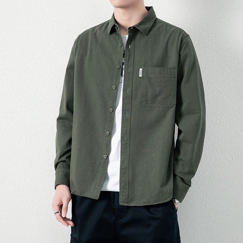 New Men's Loose Casual Cargo Shirt Jacket