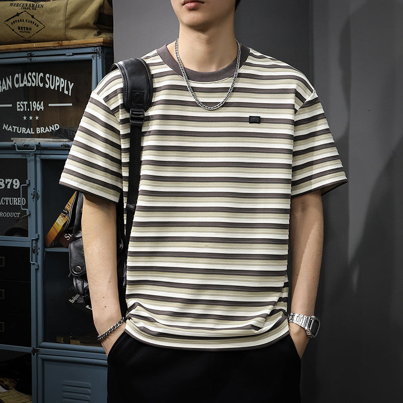 Striped Crew Neck T-Shirt