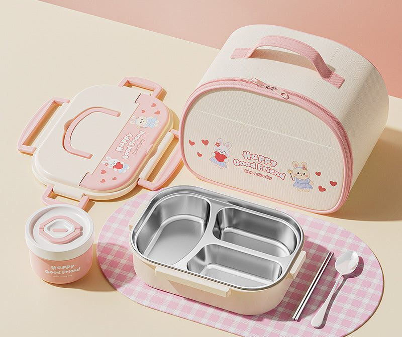 Dual Compartment Stainless Steel Meal Set