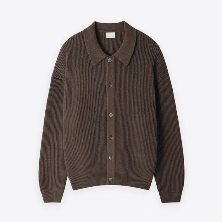 The Relaxed Retro Polo Cardigan