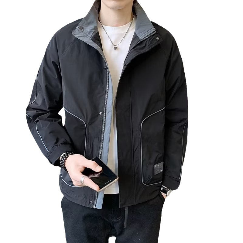 Lined-Collar Jacket