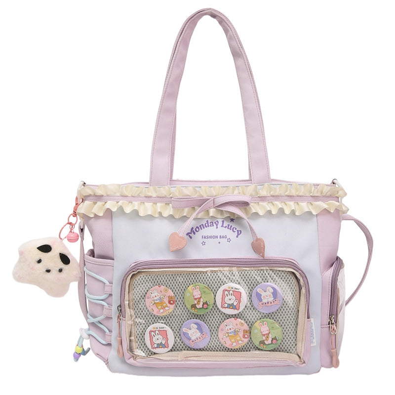 Ruffled Clear Display Backpack