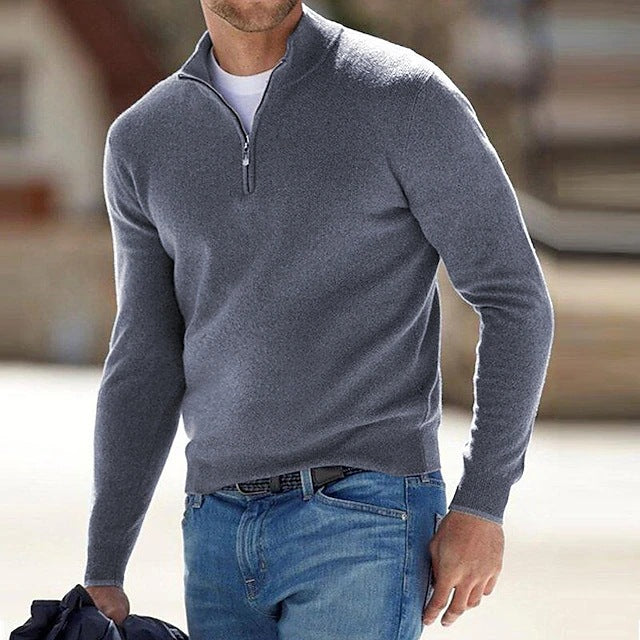 Men's Quarter-Zip Knit Pullover