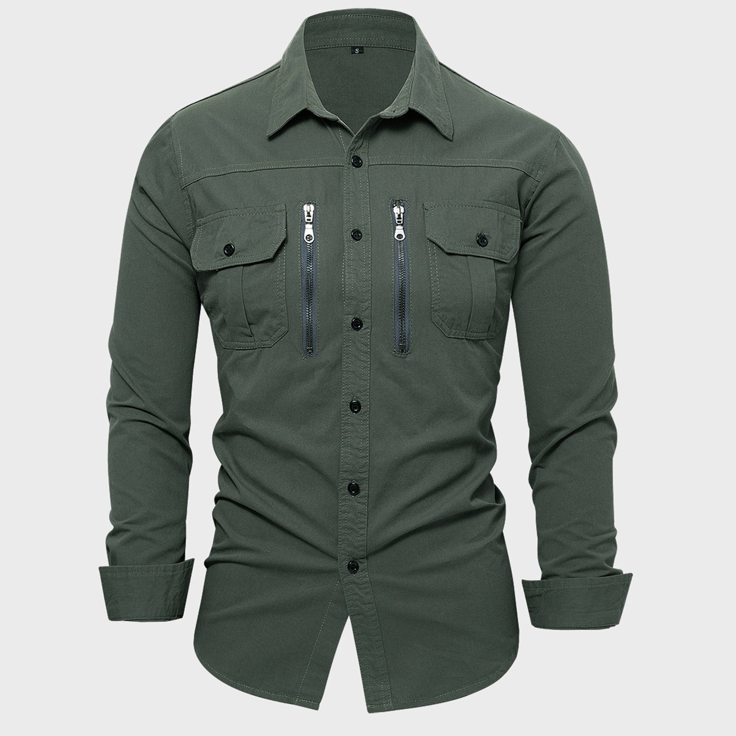 Multi-Pocket Tactical Utility Shirt