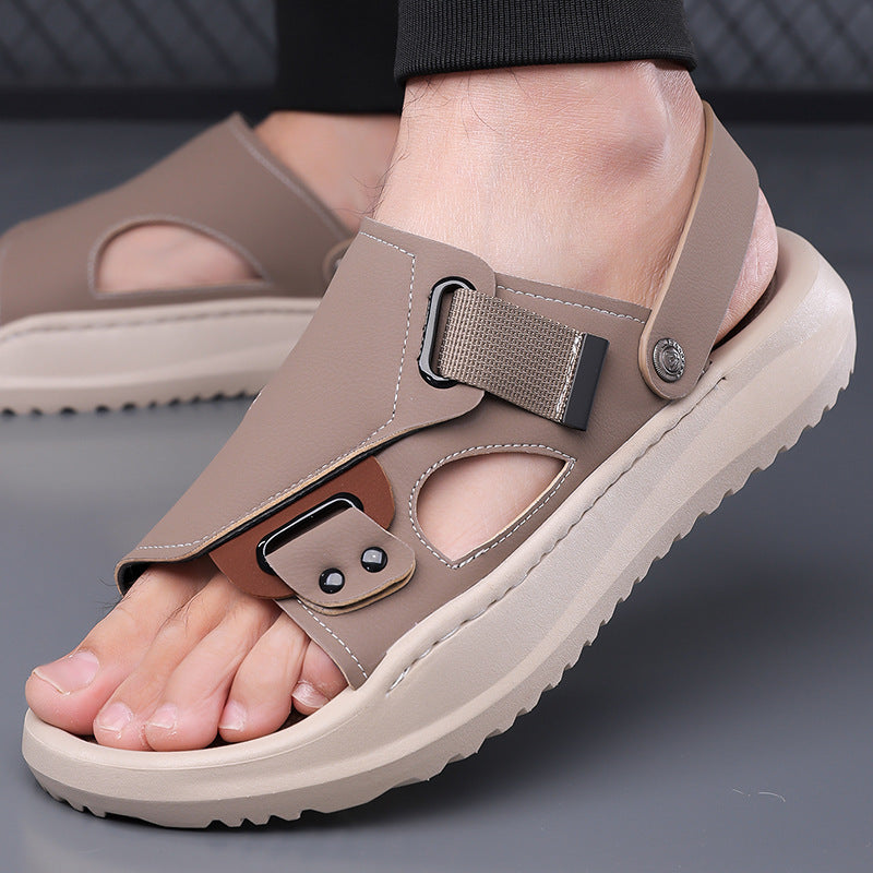 Men's Leather SandalsOutdoor Slippers
