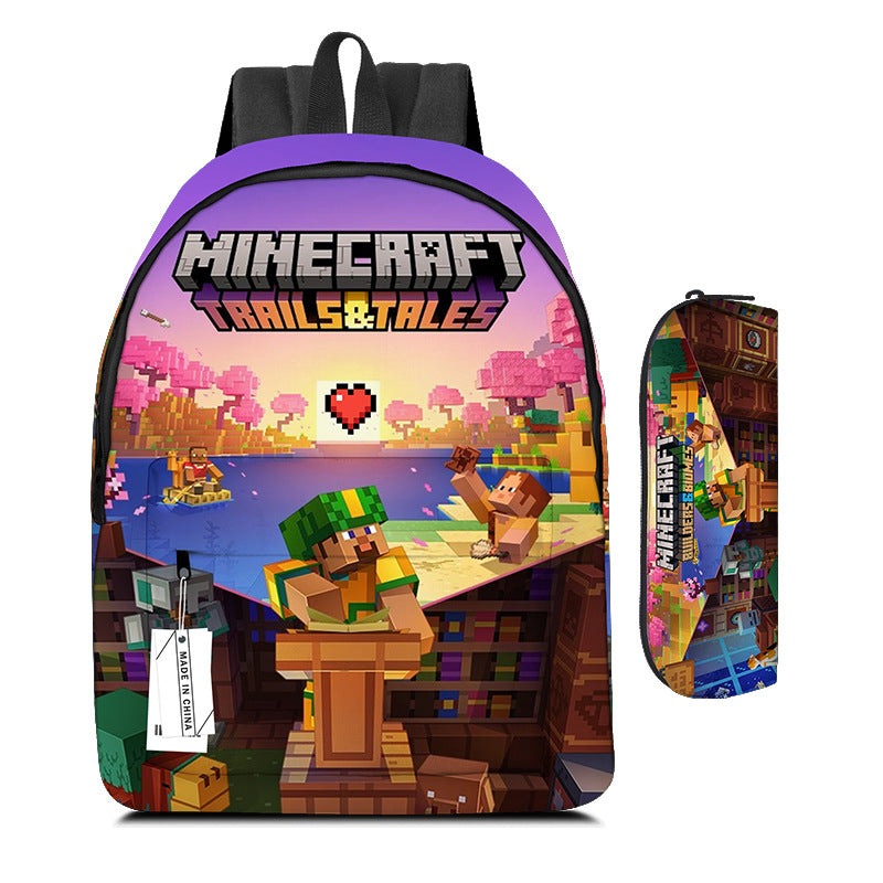 Pixel Game Backpack Set