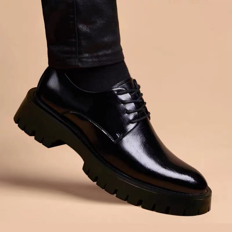 Elevated Lug-Sole Derby Shoes