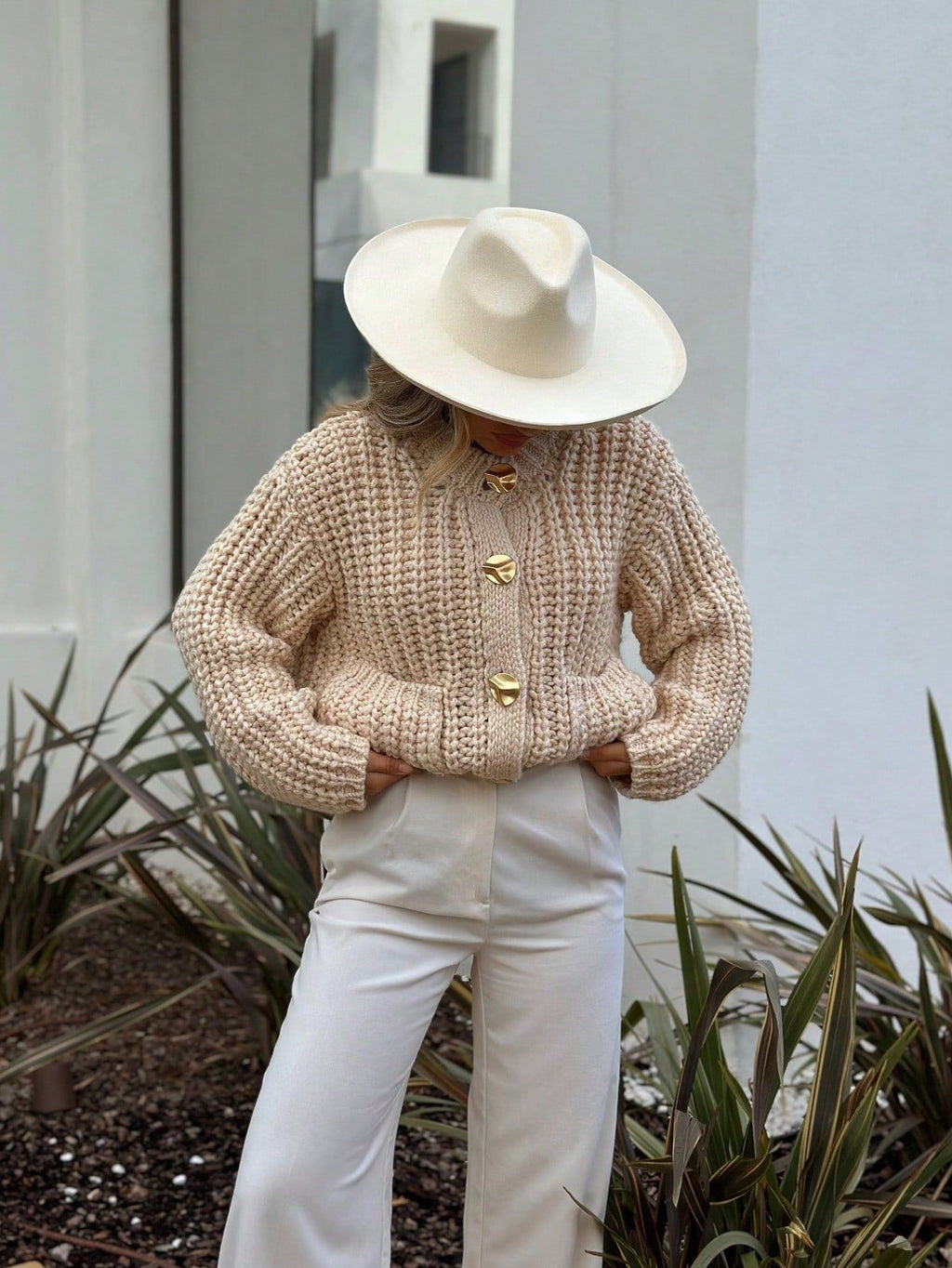 Women's Chunky Knit Button Cardigan