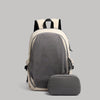 Grey backpack + pencil case