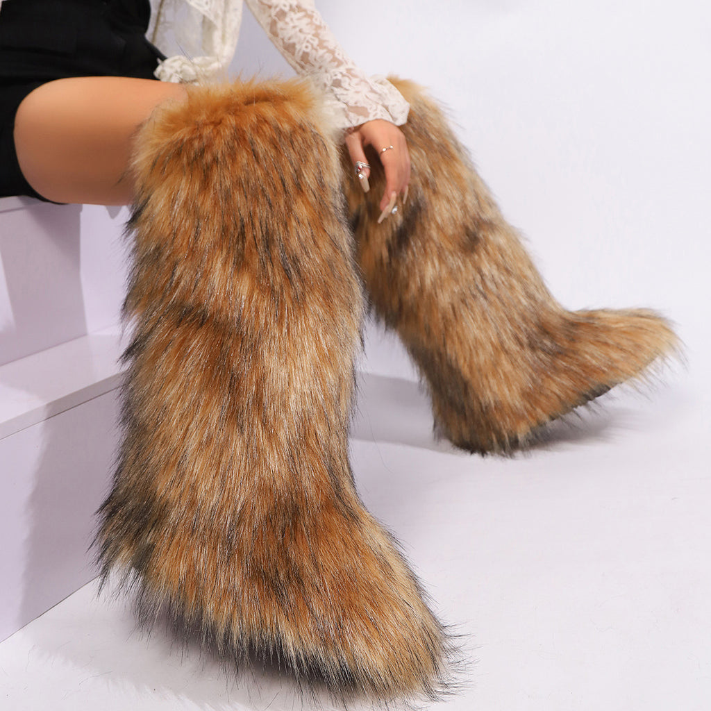 Plush High-Top Snow Boots