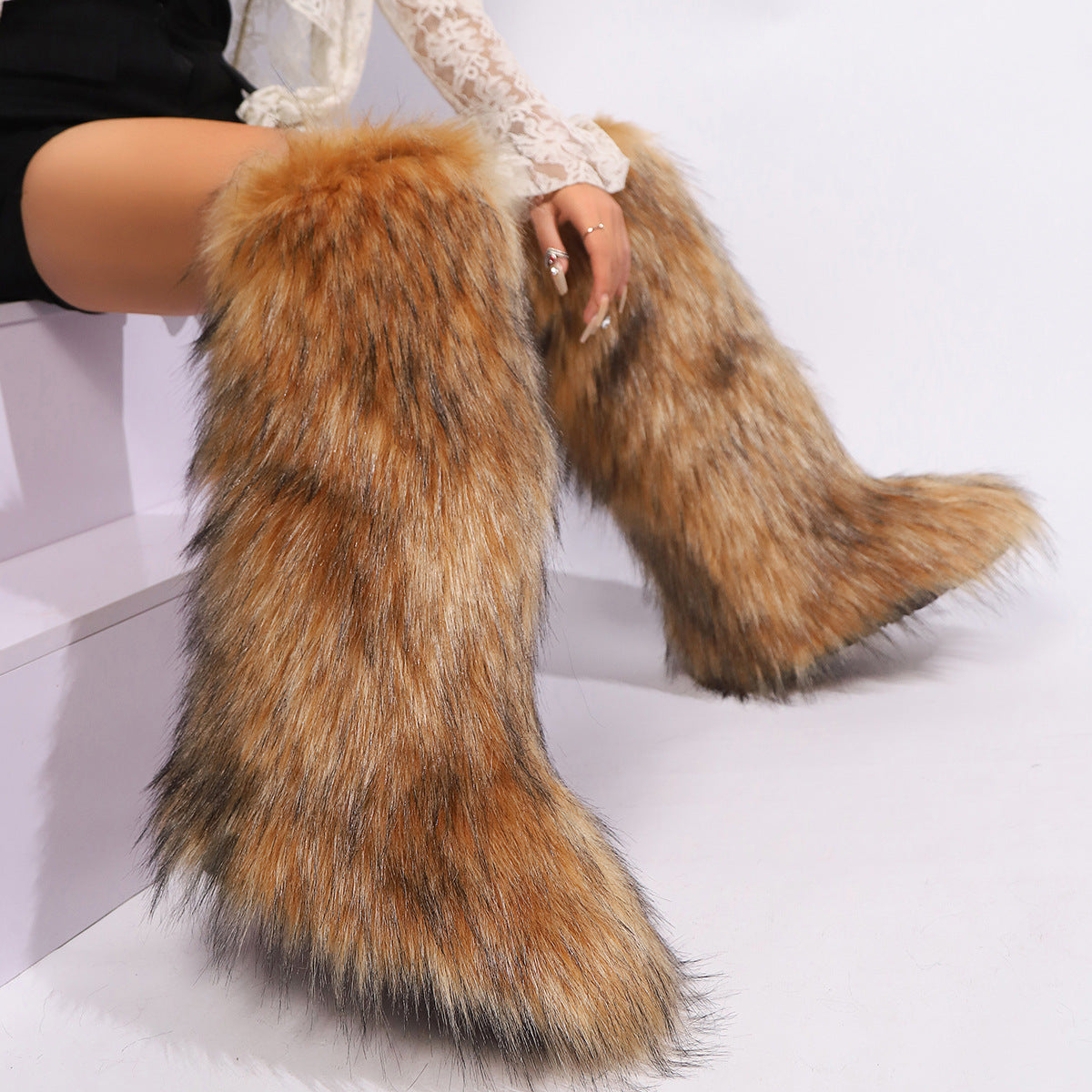 Plush High-Top Snow Boots