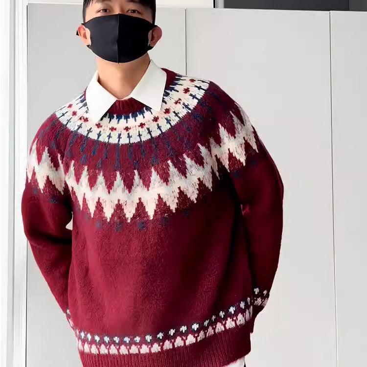 Festive Isle Yoke Pullover