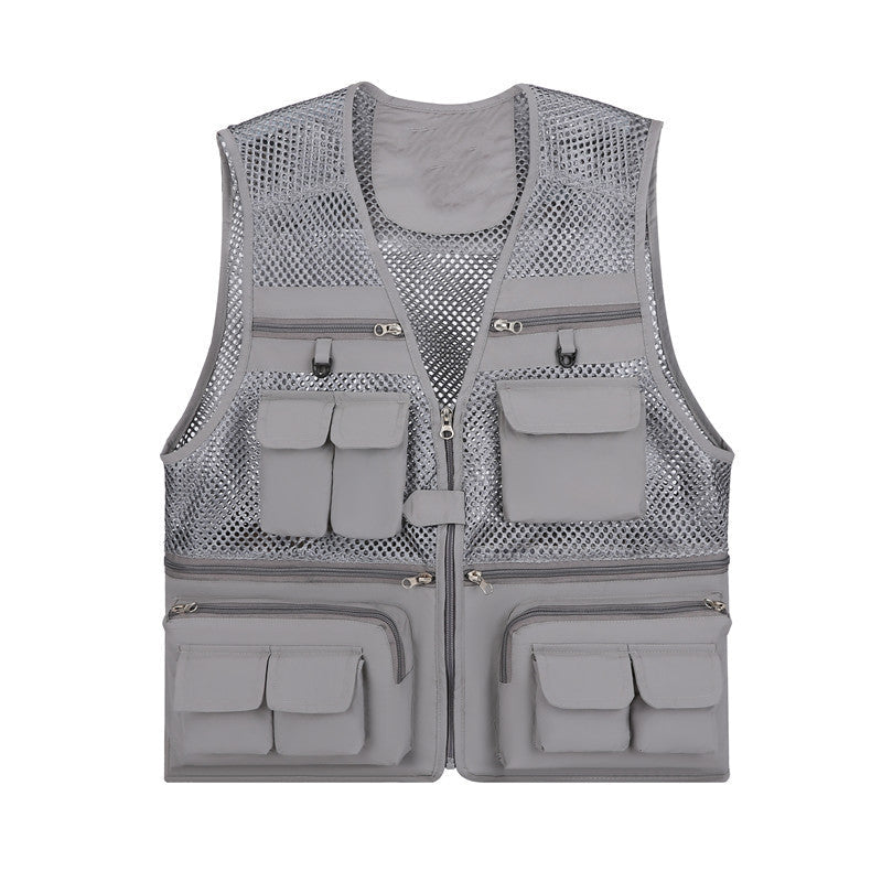 Multi-Pocket Utility Mesh Vest