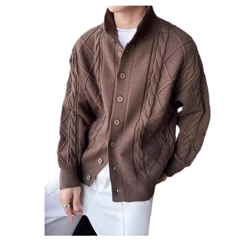 Cable-Knit Cardigan Sweater